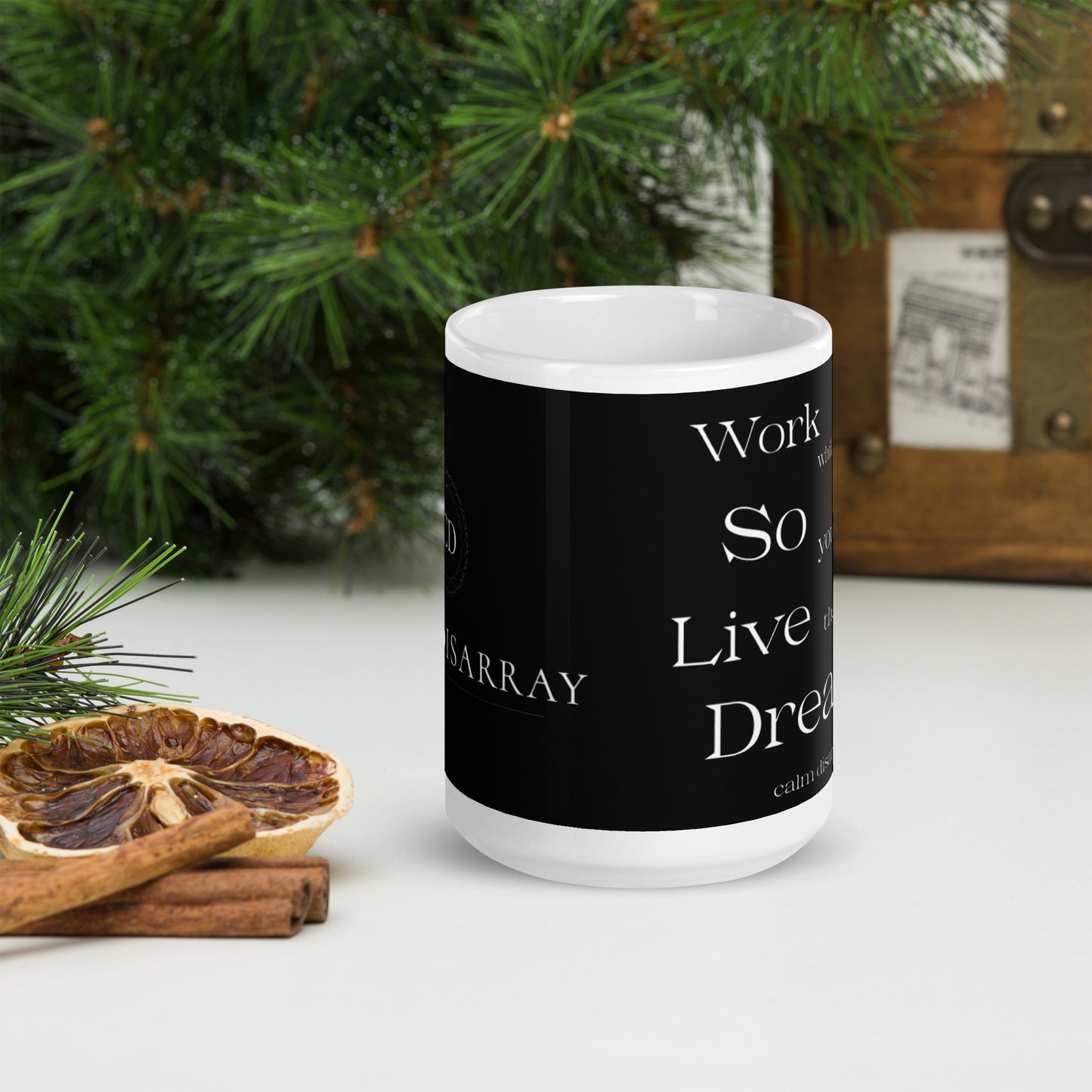 White glossy mug