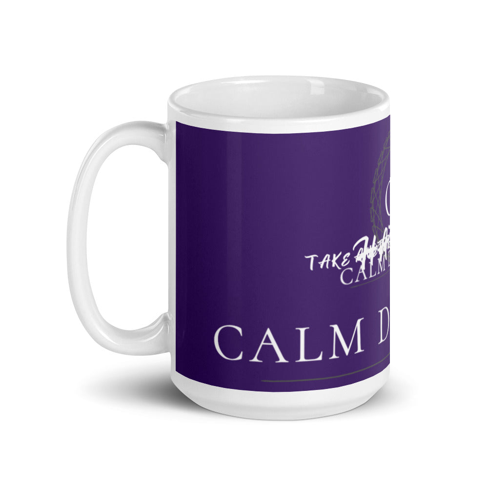 White glossy mug
